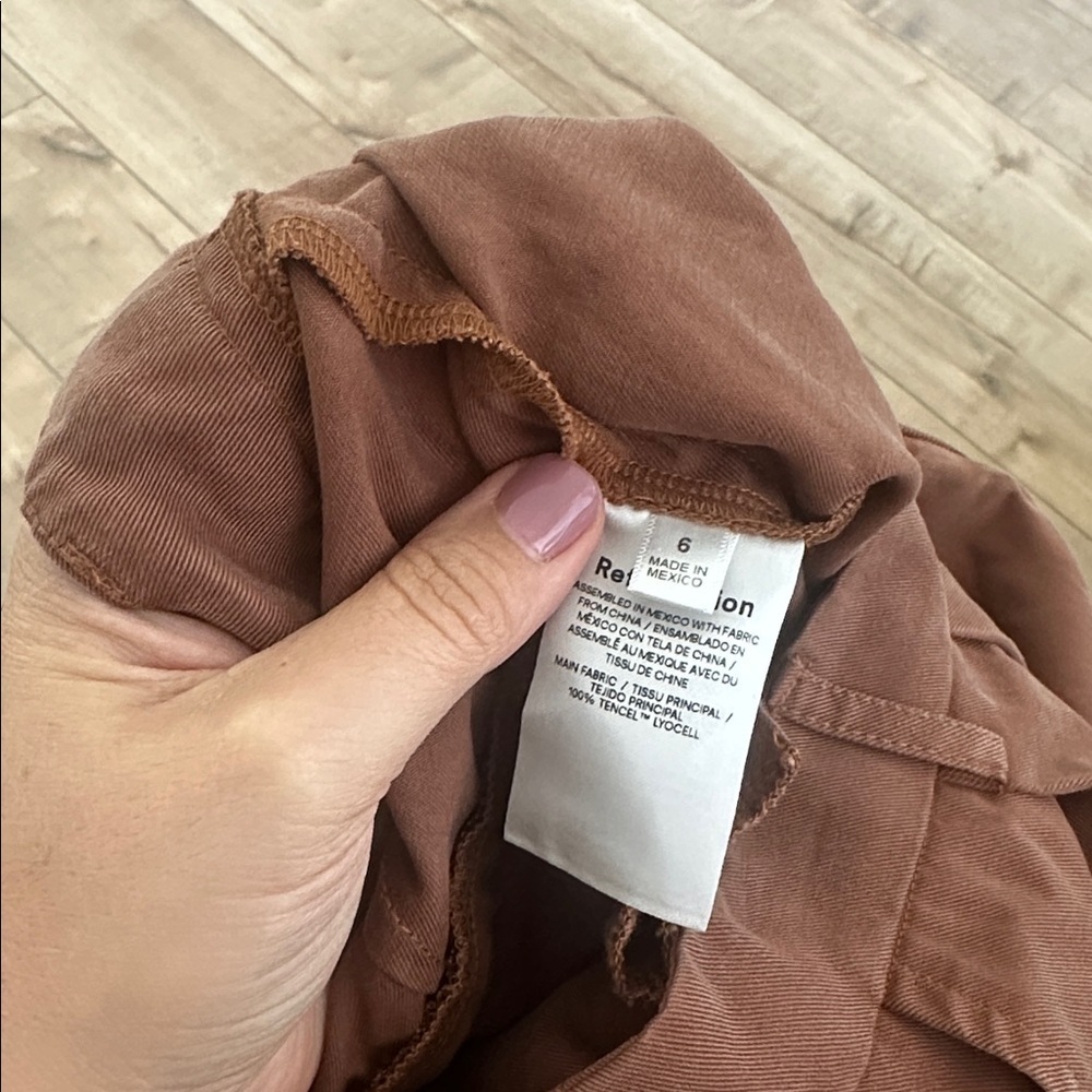 Reformation Mason Wide Leg Size 6 Burnt Orange Color - Picture 7 of 10